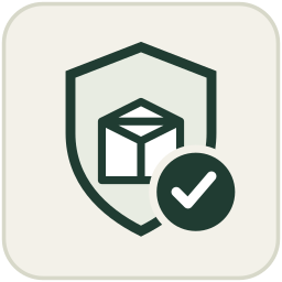 Shipping Protection shield in forest green matching Roamellow